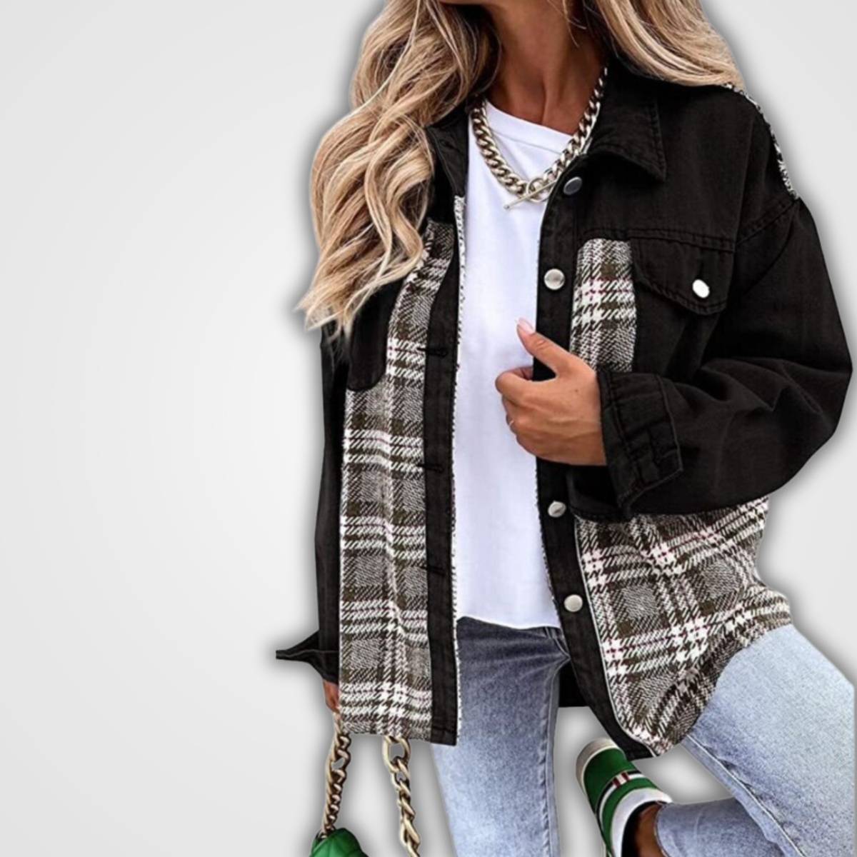 Damenjacke Wasserabweisendes Klare-Linien-Design-1