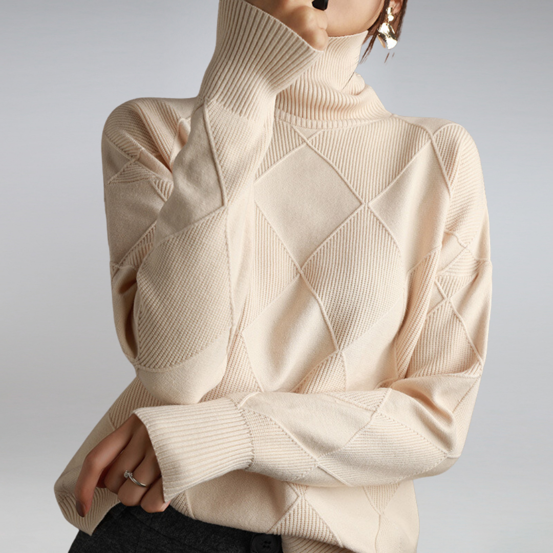 Damen-Strickpullover, Rollkragen, weiche Baumwolle 6