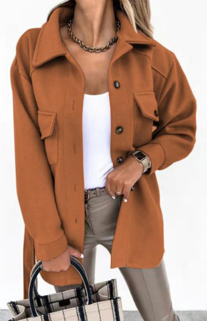 Damen-Frühjahrsjacke in zeitlosem Design aus Baumwolle und Polyester – vielseitig und elegant für den Frühling 5