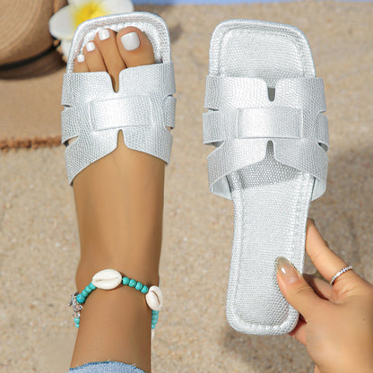 Variant image for Damen-Sandalen, flach, PU-Leder für bequemen Sommerstil-20
