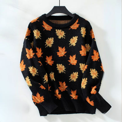 Variant image for Damen-Strickpullover, mit Blattmuster aus weicher Qualität-7