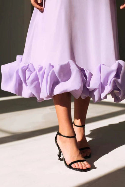 Damen-Midikleid, zeitlos, leichtes Material, elegante Silhouette-4