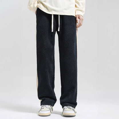 Herren-Kordelhose, Waffelstrick, verstellbarer Taille, Polyester 4