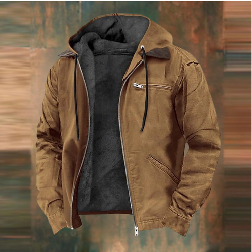 Damenjacke Herbstmode mit Kapuze und mehreren Taschen Weiches wärmendes Design-1