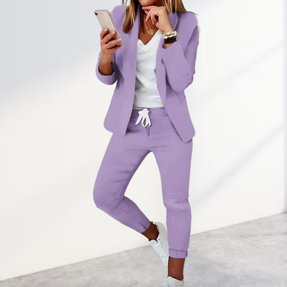Damen Blazer-Set Trendiger Stil Hochwertiger Stoff-4
