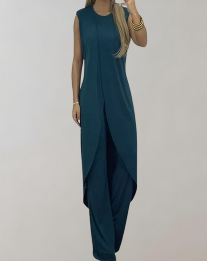 Variant image for Damen-zweiteiliges Kleid, Spitzendetails, Polyester, fließender Rock-31