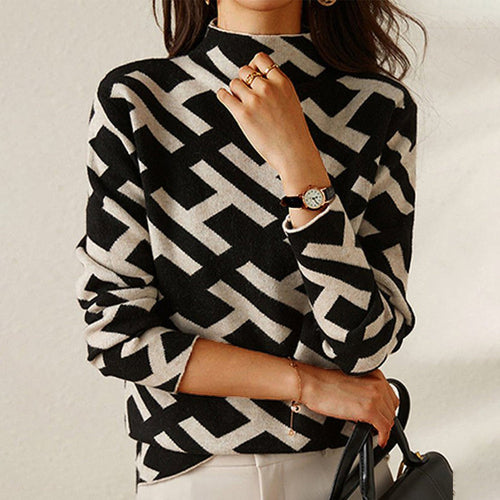 Damen-Strickpullover, weiches Design, lockere Passform-1