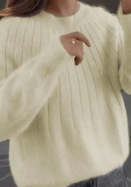 Damen-Strickpullover, flauschiges Kaschmir, für Alltag und Fest-4