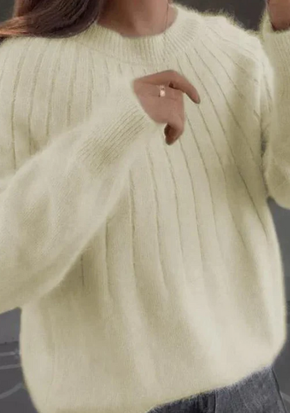 Damen-Strickpullover, flauschiges Kaschmir, für Alltag und Fest-4