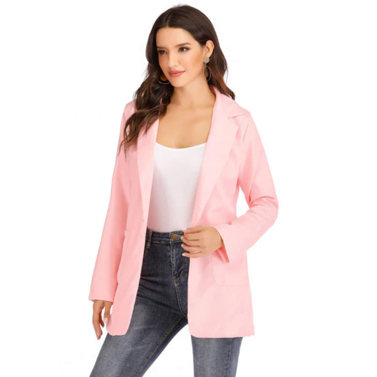 Damen Blazer Enger Geschnitten Modernes Design Hochwertiger Stoff-1