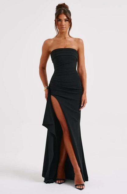 Variant image for Damen-Kleid, Schlitz, elegante Silhouette, atmungsaktives Material-1