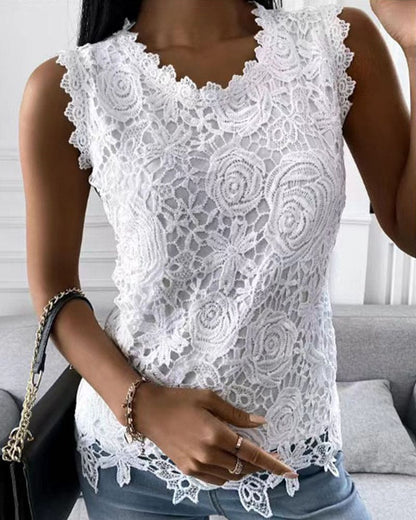 Damen Ärmelloses Top Hologrammstoff Elegant 1