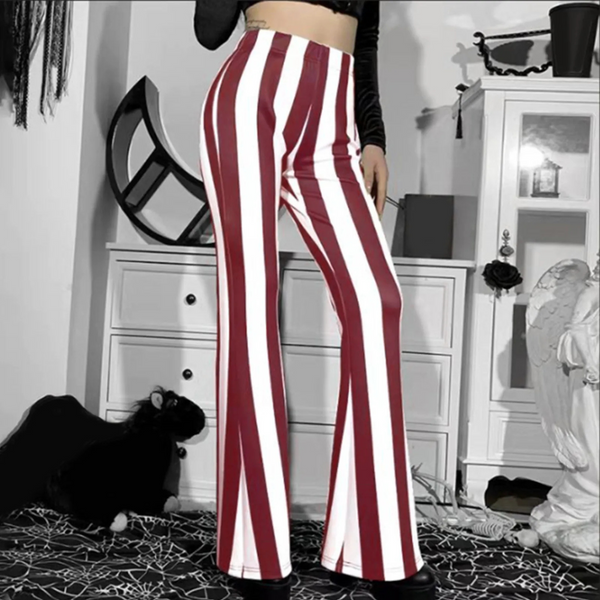 Variant image for Damen Reithose Hohe Taille Gestreift Polyester-11