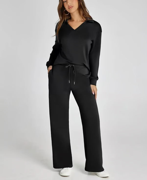 Damen-Lounge-Set (zweiteilig) aus weicher Stoffmischung – lockere Passform, übergroße Silhouette, Größen XS bis 3XL 11