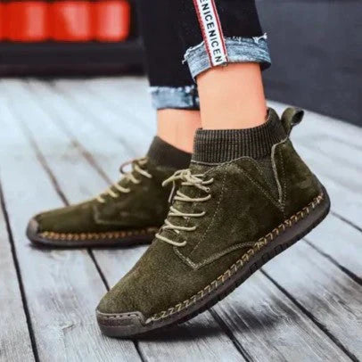 Damen-Stiefel, hoch, klassisch, weiches Textil-5