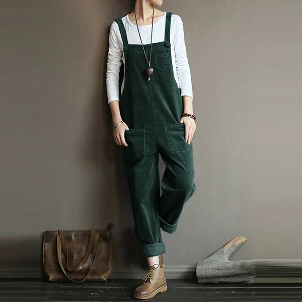 Damen-Jumpsuit Lässiger Stil Lange Hose Hochwertiger Stoff-3