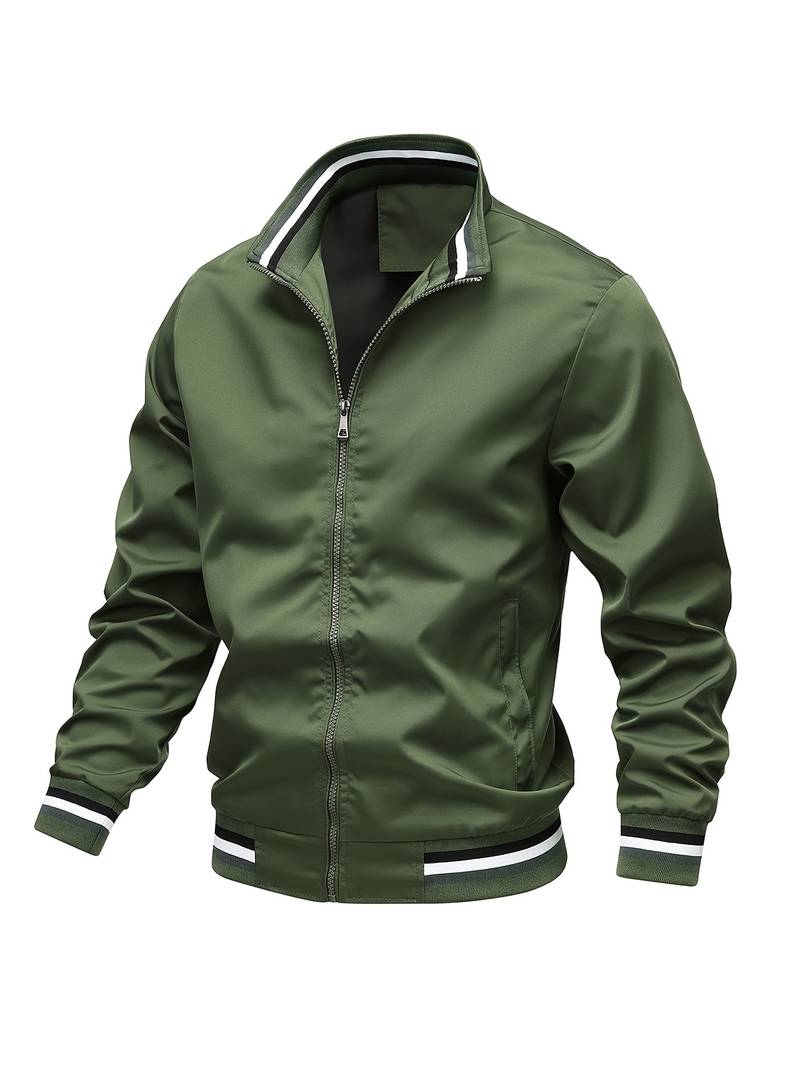 Variant image for Herren-Bomber, gestreiftes Polyester, für Herbst und Frühling-37