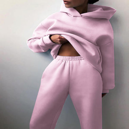 Damen-Jogging-Set Lässig Hoodie und Hose aus Baumwollmischung-6