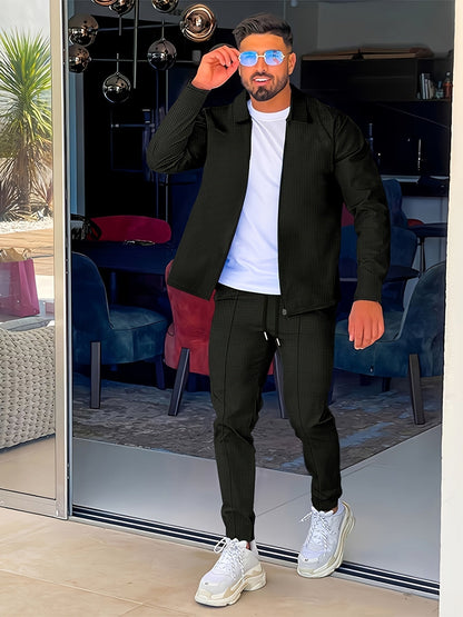 Variant image for Herren Trainingsanzug Volle Zip Baumwolle Casual-9