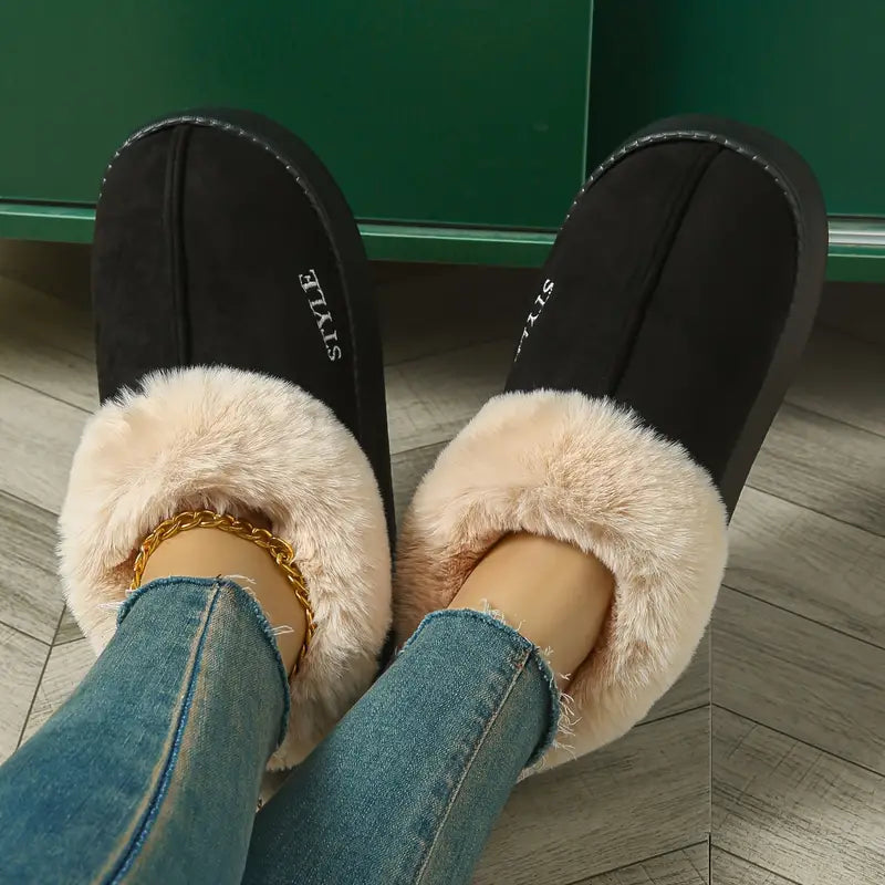 Gefütterte Damen-Winterstiefel, dicke Sohle, trendiges Design-2