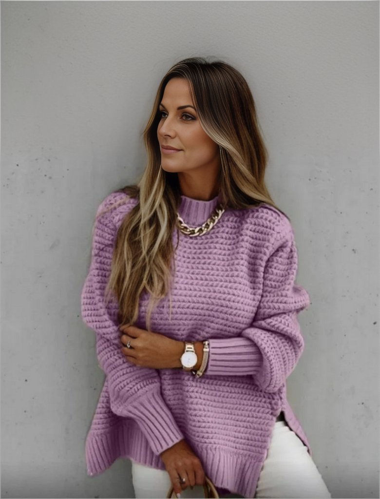 Variant image for Damen-Strickpullover, Oversized, weiches Waffelmuster-31