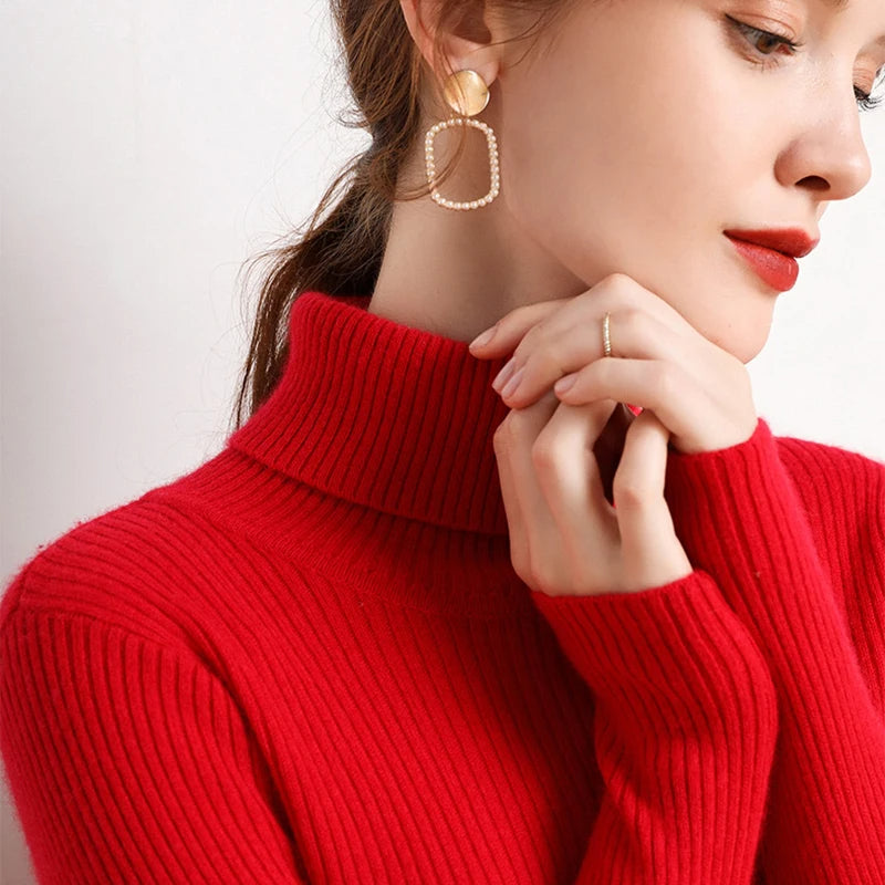Variant image for Damen-Rollkragenpullover, Oversized Acrylmischung-5