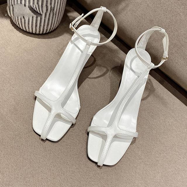 Variantenbild für Damen-Gladiator-Sandalen, PU-Leder, hoher Absatz, 5-8 cm-5
