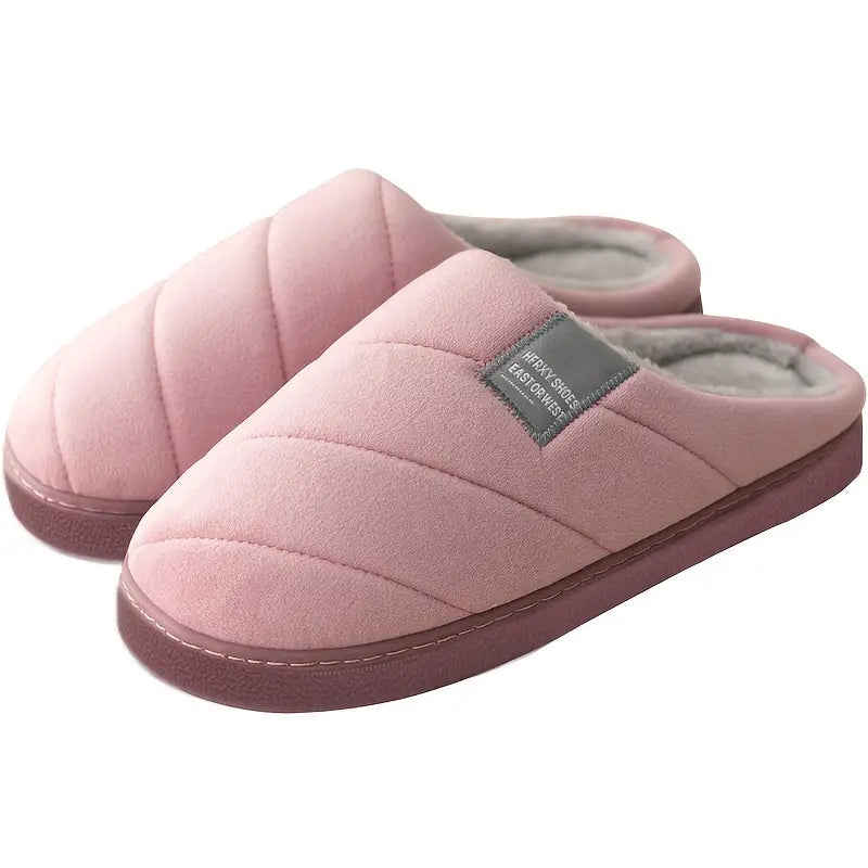 Unisex Pantoffeln aus weichem Plüsch mit rutschfester Sohle-2