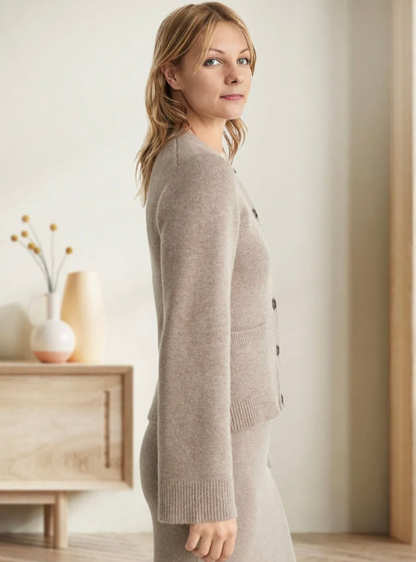 Damen-Cardigan, mit Knopfverschluss, weicher Stoff-2