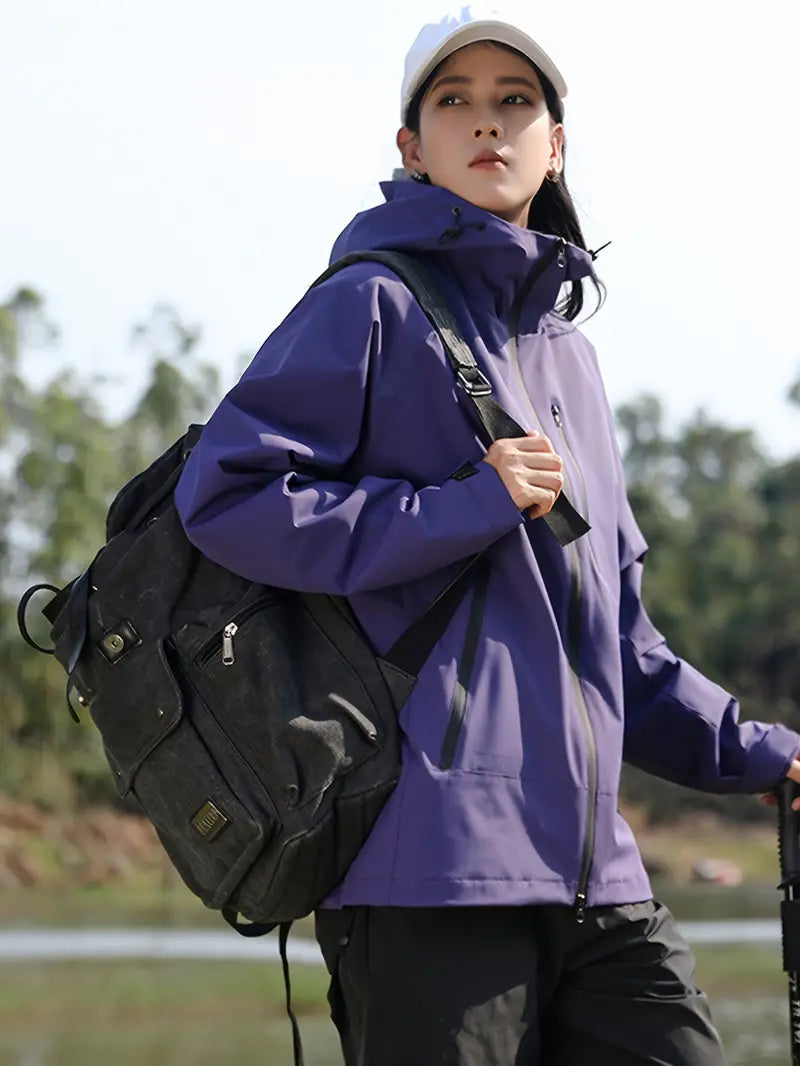Damenmantel wasserdicht und winddicht mit praktischen Taschen – hochwertiges Material für Outdoor-Aktivitäten 7