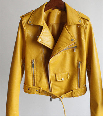 Damen-Lederjacke, kurz, wasserbeständiges Polyester-4
