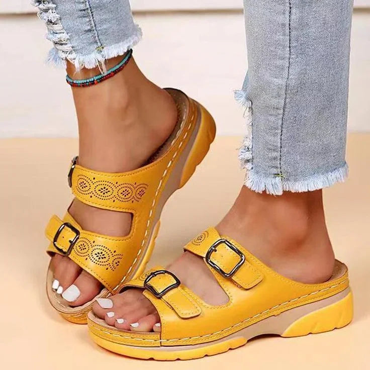 Damen-Sandalen, orthopädisch, stützende Sohle, atmungsaktives Synthetikmaterial-1