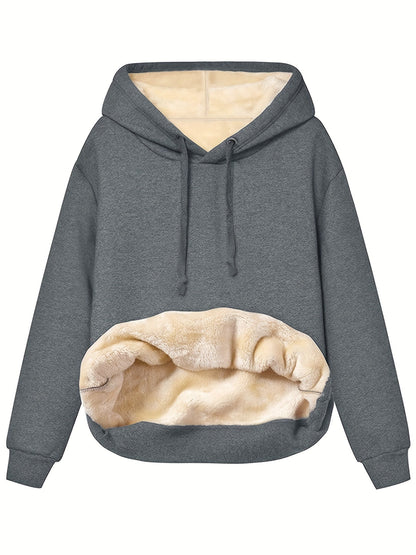 Damen-Hoodie, lässig, 100 % Baumwolle, weiches Innenfutter 9