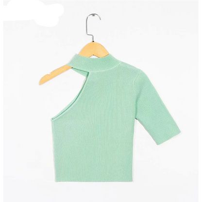 Variantenbild für Damen-T-Shirt, kurzärmelig, gestreift, Polyester-Acryl-8