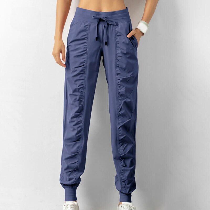Damen Wanderhose Slim Fit Elastischer Bund Atmungsaktive Materialien-2