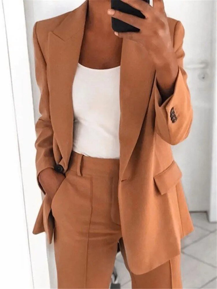 Damen Blazer-Set Sofistiziert Polyester Elastan-6