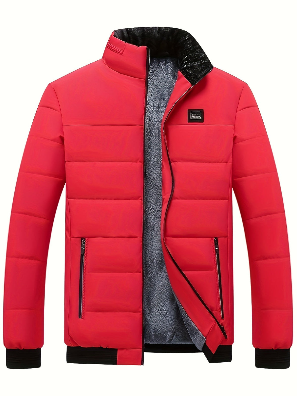 Variantenbild für gesteppte Herrenjacke im urbanen Stil mit Stehkragen aus Polyester und Baumwolle-13