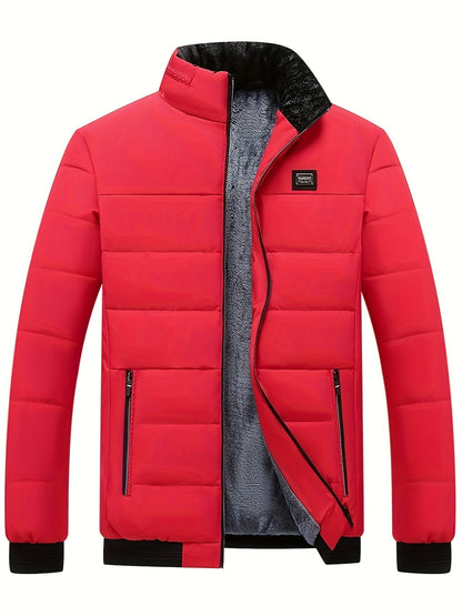 Variantenbild für gesteppte Herrenjacke im urbanen Stil mit Stehkragen aus Polyester und Baumwolle-13