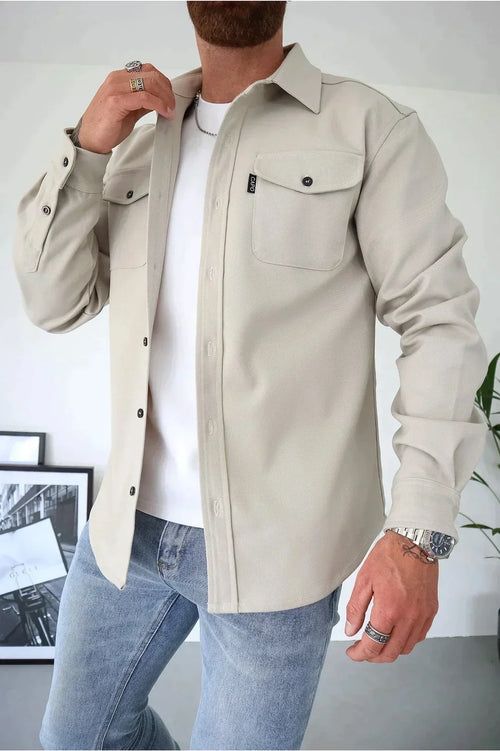 Herrenjacke, Knopfverschluss, Premium, Qualität, für Herbst und Winter-1