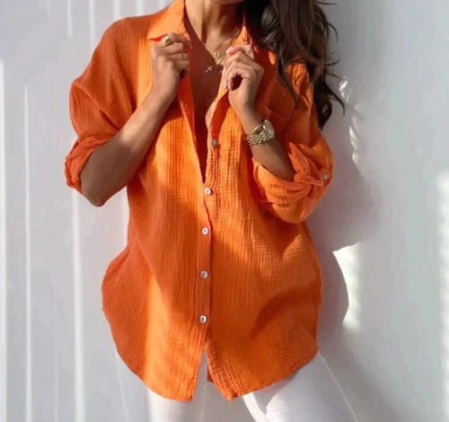 Damen Bluse Lockeres Polyester-1