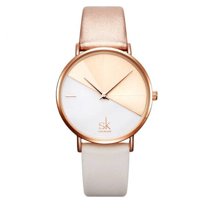 Variant image for Herrenuhr, rund, diagonales Design, aus Edelstahl, mit PU-Lederband-7