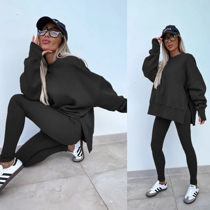 Lässiges Damen-Winter-Set mit langen Ärmeln – strapazierfähiges Polyester, modernes Design für kalte Tage 8