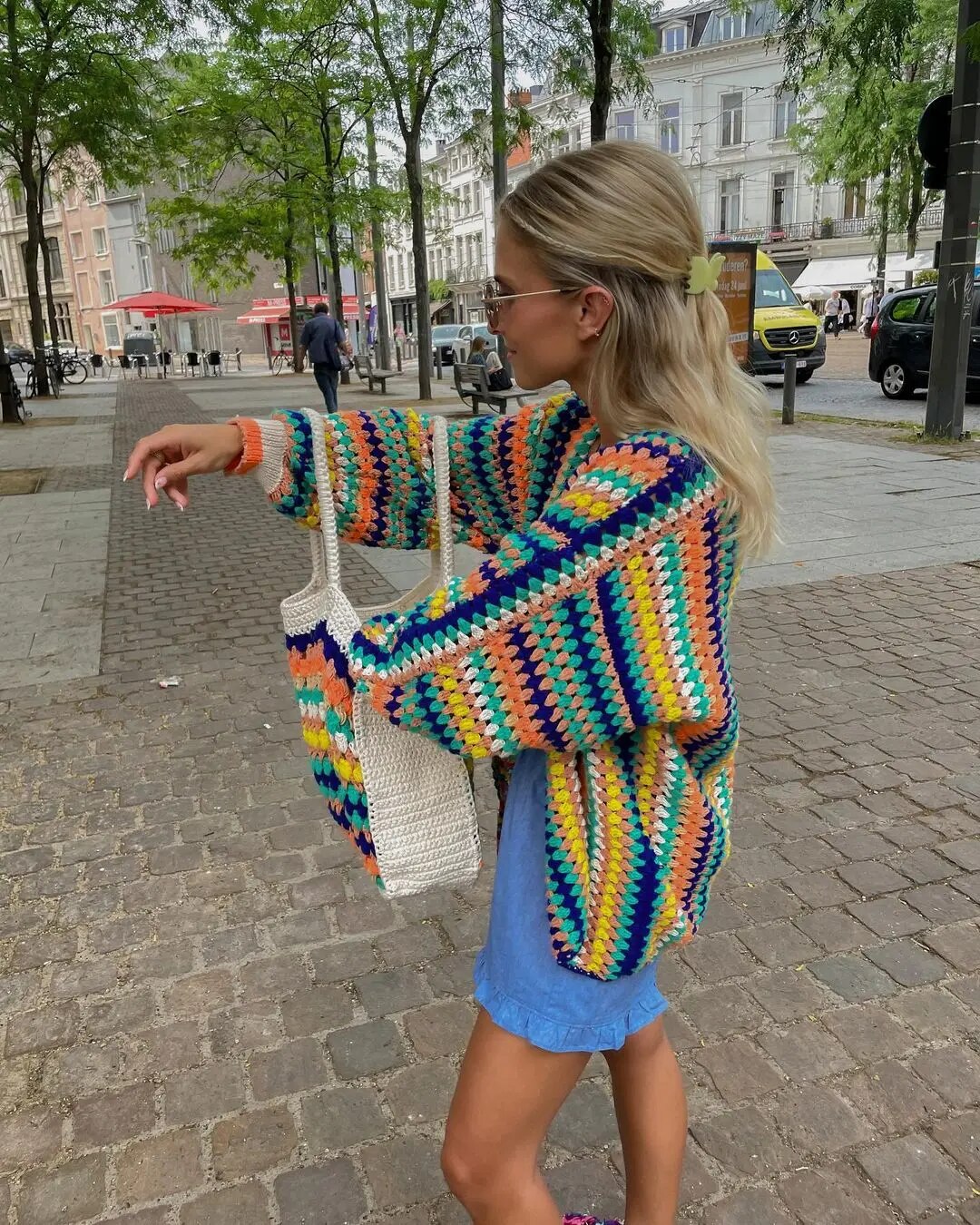 Damen Gehäkelt Cardigan Böhmischer Stil Leichtes Material-2