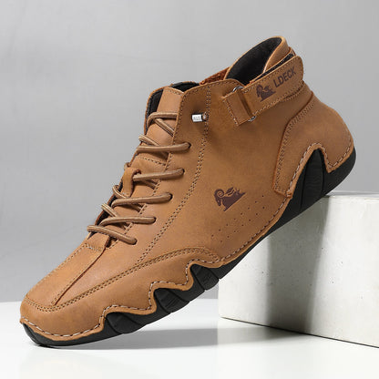 Herren-Barfußschuhe, PU-Leder, mit orthopädischer Stütze und belüftetes Material-3