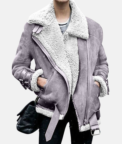 Damenjacke Zeitloses Design Kragen Hochwertiger Stoff-4