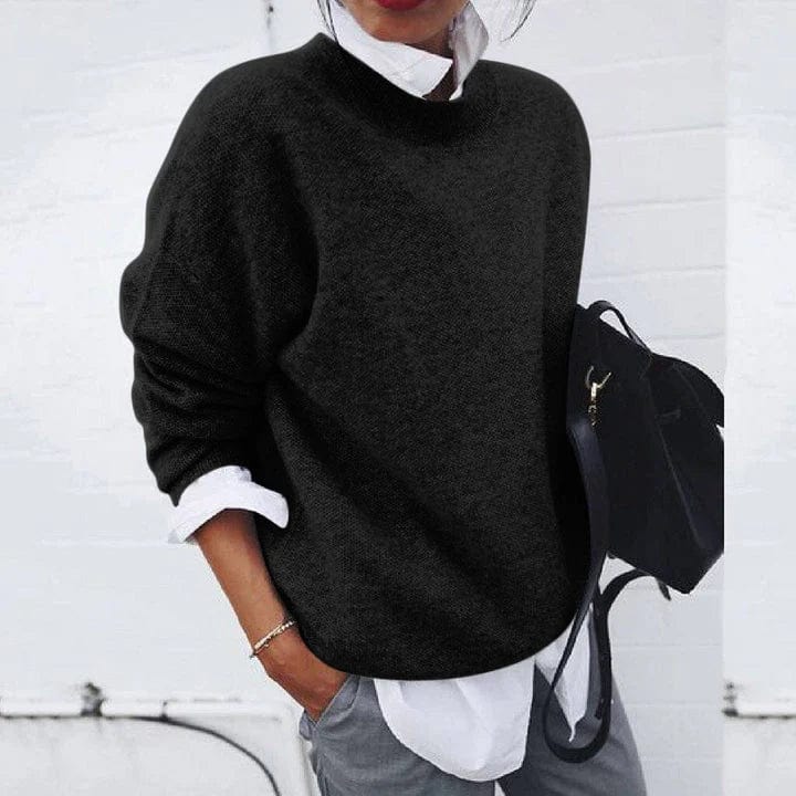 Variant image for Damen-Strickpullover, weiches Polyester, lockere Passform, lange Ärmel-17
