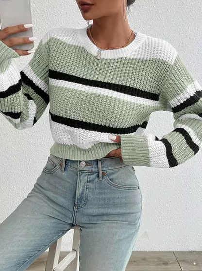 Damen-Pullover, kurz, weit, Drop-Shoulder, hochwertiger Stoff-3