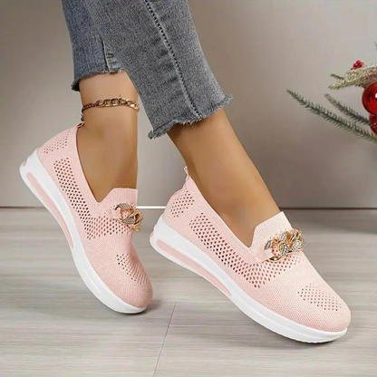 Damen-Sneaker, Slip-On, atmungsaktives Netzmaterial 10
