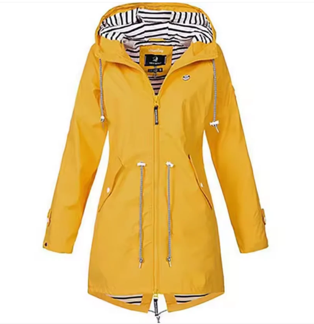 Wasserdichte Damenjacke mit Kapuze Elegantes Design Leichtes Polyester-5