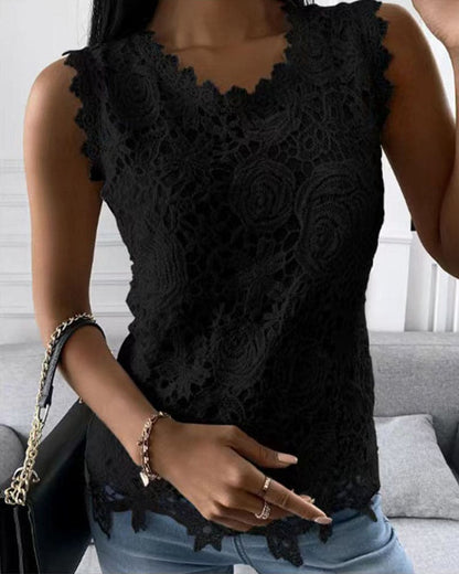 Damen Ärmelloses Top Hologrammstoff Elegant 2